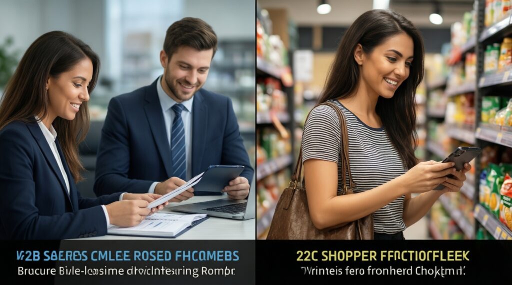 B2B vs B2C: ключевые отличия в цикле сделки и коммуникации - иллюстрация